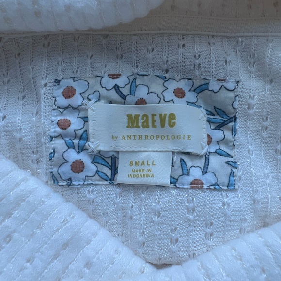 Maeve by Anthropologie Ivory Addie Cowl Neck Ruffle Hem Size Small - Picture 4 of 7